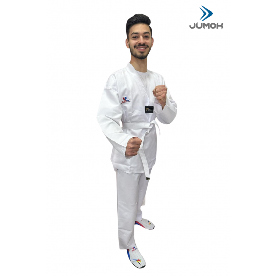 JUMOK ACEMİ TAEKWONDO BEYAZ YAKA ELBİSE