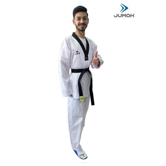 JUMOK SİYAH YAKA TAEKWONDO FİGHTER ELBİSE